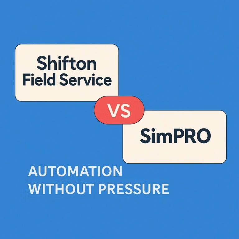 Shifton Field Service срещу SimPRO, ефективна автоматизация на услуги
