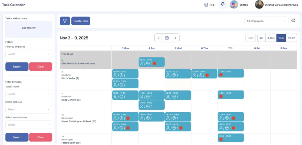 Task Calendar Home Page