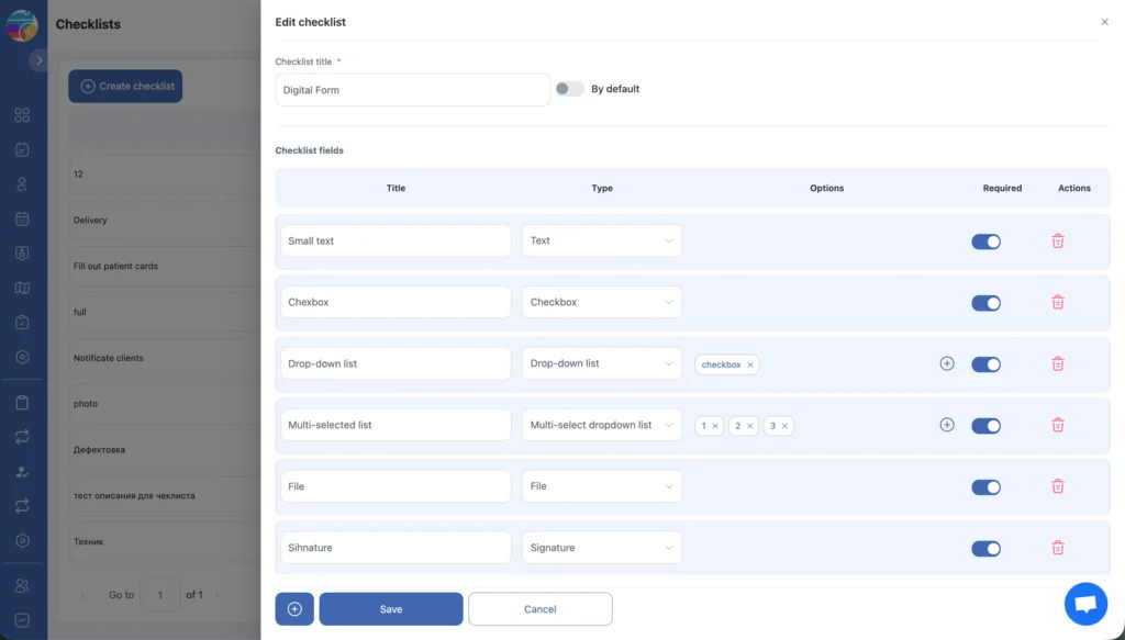 Shifton Field Service Digital Checklist Editor