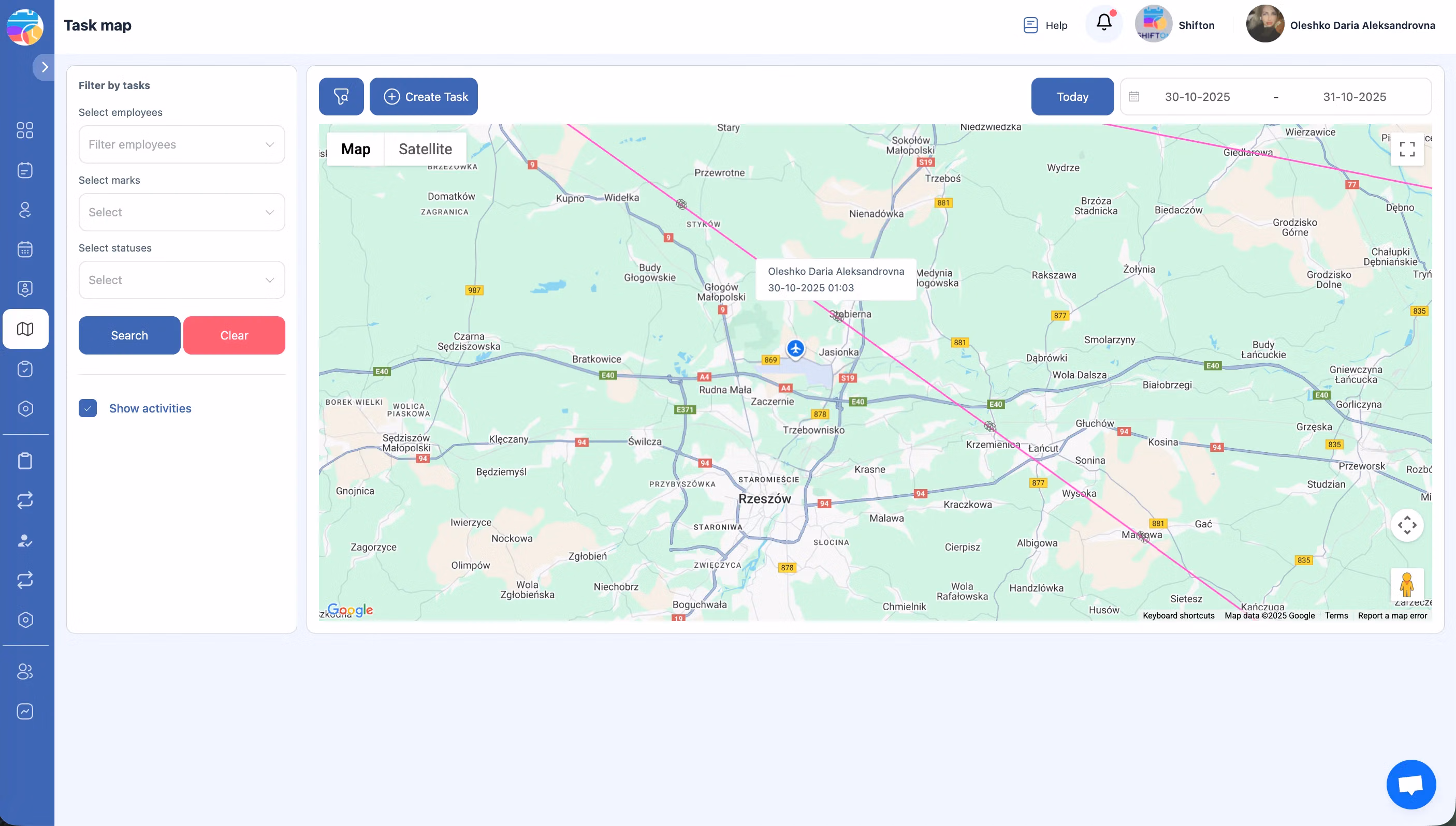 Control în timp real și servicii automate pentru Operațiuni de Vânzare