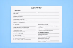 Work order template that keeps every job clear