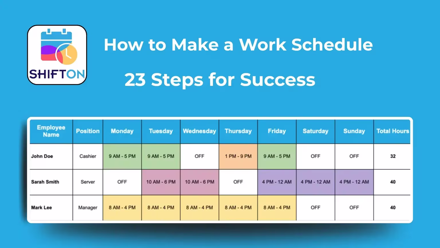 How to Make a Work Schedule for Your Team: 23 Steps