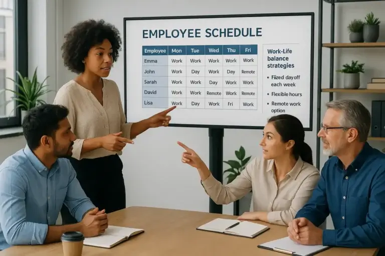 Einen Mitarbeitereinsatzplan erstellen, der Beruf und Privatleben ausgleicht