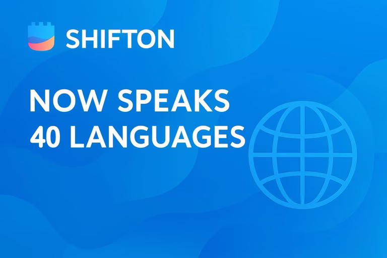 แพลตฟอร์มการจัดการพนักงาน Shifton รองรับ 40 ภาษา