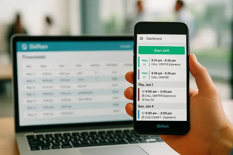 Zeitmessung mit Shifton: Echtzeit-Arbeitszeiterfassung