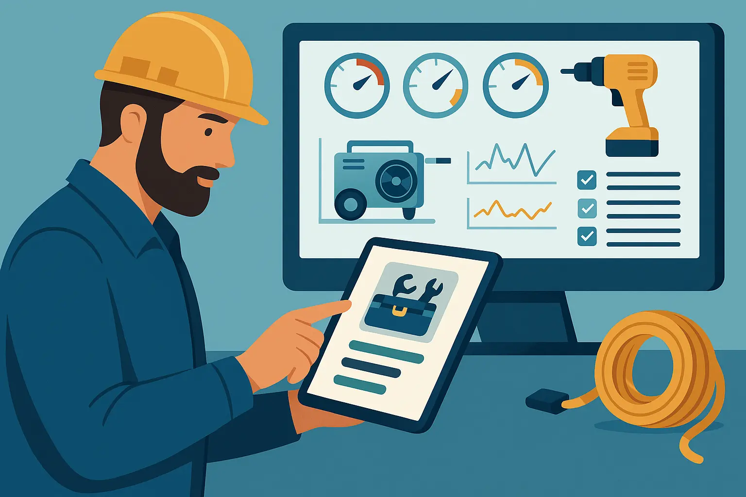 Software zur Verfolgung von Ausrüstung für deutsche Außendienstteams