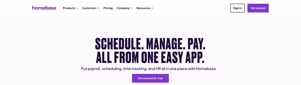 Homebase employee time clock app for hourly workers and restaurants