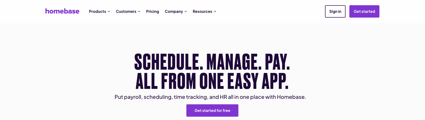 Application de pointage Homebase pour travailleurs horaires et restaurants