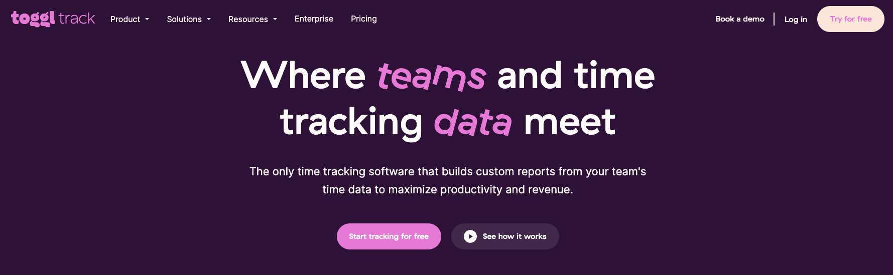 Application de suivi du temps gratuite Toggl Track pour petites équipes