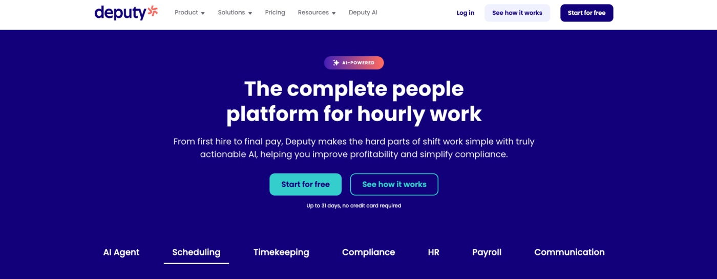 Deputy roster software with compliance tooling, modern award interpretation, and timesheet management