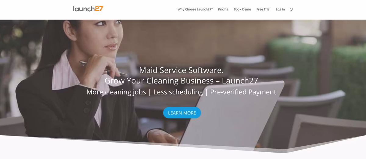 Launch27 - Cleaning Business Software Launch27 dashboard - online booking software for maid services