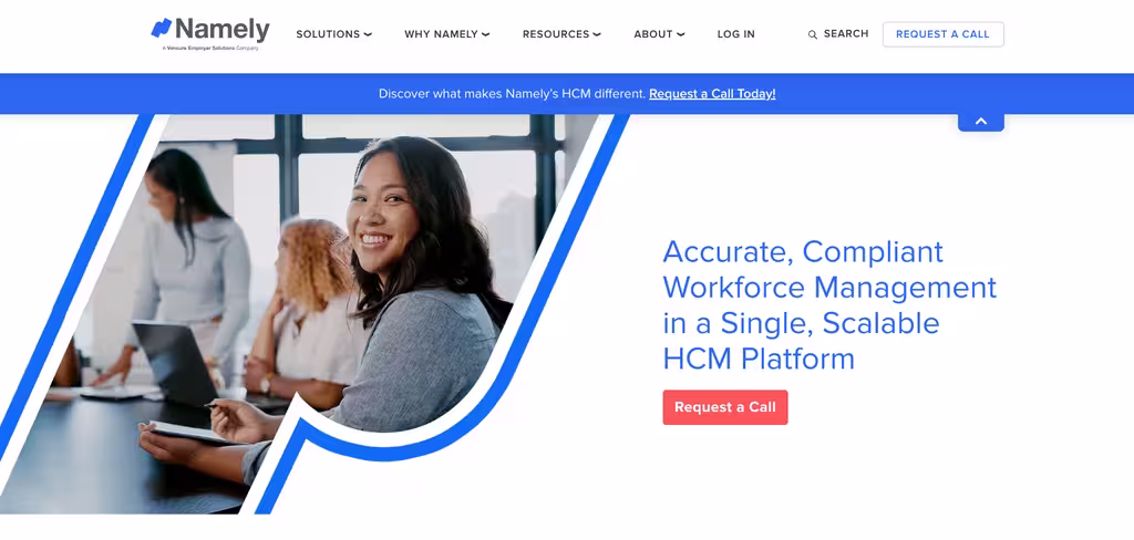 Namely HRIS platform for mid-market companies - BambooHR alternative with compliance built in