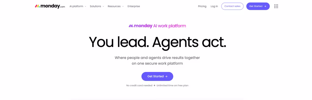Tableros de la plataforma visual de gestión de trabajo y equipos monday.com