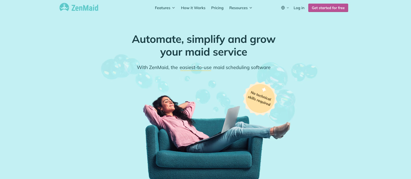ZenMaid - Skoonmaakbesigheid Sagteware ZenMaid paneelbord - bediendediens skedulering sagteware vir residensiële skoonmaak