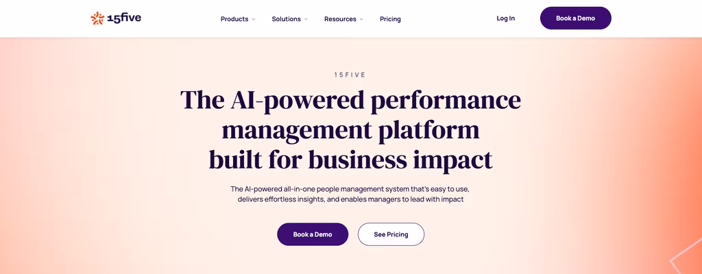 15Five performance and engagement management platform 15Five performance review and engagement dashboard