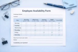 Employee Availability Form That Makes Scheduling Easier